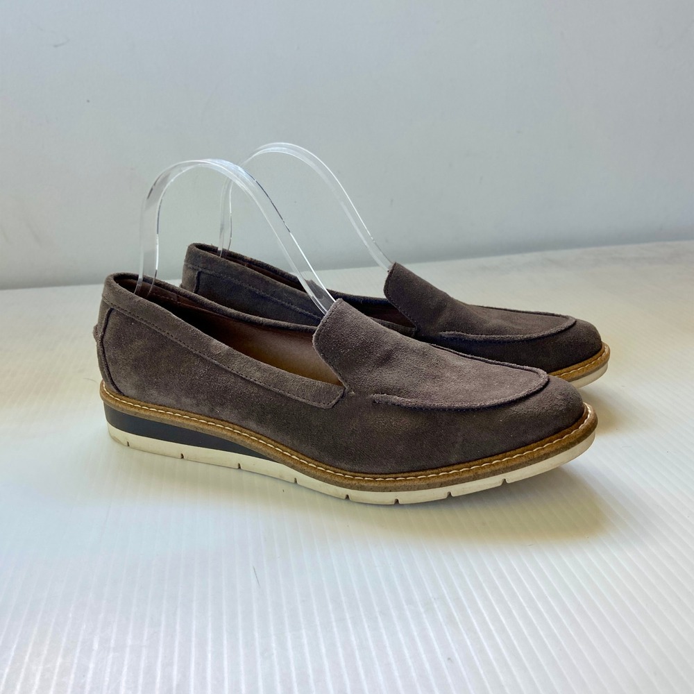 Adam‎ Tucker x Me Too Amber Gray Suede Leather Loafers Womens 9M